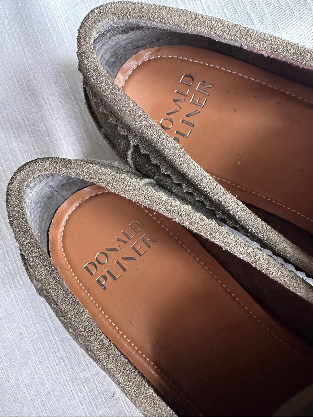 Donald Pliner Olive Green Suede Horsebit Loafers | 9.5 - Picture 6 of 8
